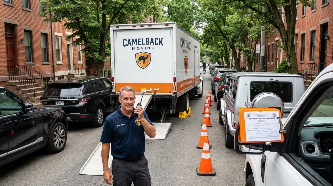 City street loading permit setup in Rehoboth Beach, DE